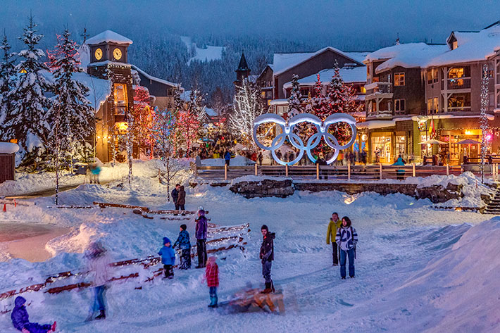 Whistler winter, Olympic Plaza